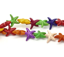 DoreenBeads 2Strands Mixed Created Howlite Gem Stone Starfish Loose Beads Dyed 15mmx14mm(5/8"x4/8") (B18957), yiwu 2024 - buy cheap