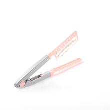Портативный V тип выпрямитель для волос Расческа складной DIY парикмахерский зажим салон стрижка инструмент для укладки волос 2024 - купить недорого