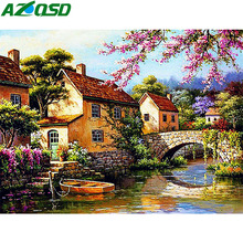 AZQSD Full Square 5D DIY Diamond Painting Beautiful Scenery Diamond Mosaic Embroidery Landscape Home Decor Cross Stitch Gift 2024 - buy cheap