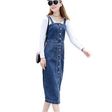 2018 New Spring Summer Suspenders Denim Dress Women Fashion Plus Size Female Cowboy Vest Dress Slim Sexy Dresses Vestidos Ls104 2024 - buy cheap