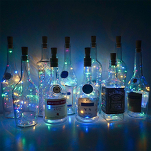 Luzes de garrafa de vinho led 10*20, lâmpadas estreladas alimentadas por bateria de cortiça diy, luzes de corda de natal para festa de dia das bruxas, decoração de casamento 2024 - compre barato
