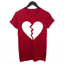 Graphic Tees Women Summer Tops T Shirt  Pure Cotton Heartbreak Women Top T-shirt Short Sleeve Plus Size TShirt XS-XXXL Red 2024 - buy cheap