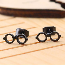 Small Glasses Trend Brief Titanium Stainless Steel 3 Colors Plated Men Earring Stud Earrings For Women Classic Jewelry 2024 - buy cheap