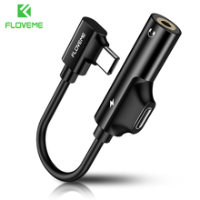 FLOVEME Adapter 3.5mm Earphone  Jack 3.5mm Aux Audio to Type C Adapter Headset Call Music Charging For Samsung Xiaomi Adapter 2024 - buy cheap