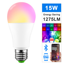 E27 15W Smart RGB Bulb Lamp Wireless Bluetooth Speaker Bulb Music Player LED RGBW Music Dimmable Light Voice Music Control 2024 - buy cheap