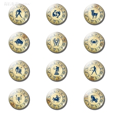 12 Constellations Photo 25mm Glass Cabochon for Handmade Zodiac Sign Pendant Jewelry Craft Supplies 12pcs/lot Wholesale 2024 - buy cheap