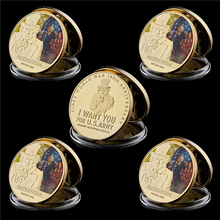 Colección de monedas del Tío Sam de la Primera Guerra Mundial, colección de monedas chapadas en oro de los Estados Unidos, 5 unidades por lote 2024 - compra barato