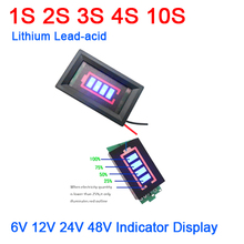 Indicador de capacidad de la batería de plomo-ácido de litio, 6V, 12V, 24V, 36V, 48V, probador, placa de visualización 1S, 2S, 3S, 4S, 6S, 7S, 10S, nivel de potencia 2024 - compra barato