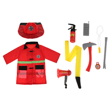 Disfraz de jefe de fuego para niños, traje de rol, herramientas de megáfono para Halloween, 10 piezas 2024 - compra barato