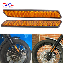 Refletor laranja para perna e garfo dianteiro, 2 peças para motocicleta, listra refletora para harley, todas as pernas inferiores, dyna softail sportster fxd 2024 - compre barato