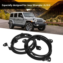 1 Pair of Car 7" LED Headlight Conversion Adapter Bracket for Jeep Wrangler JL/JLU Steel Car LED Light 2024 - buy cheap