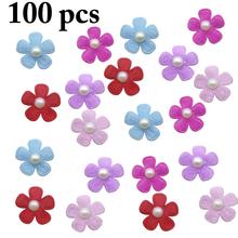 100pcs Cute Small Flower Patches Clothing Embroidery Iron On Applique Floral for Kids Bags Dress Clothes Cheap Patchs for DIY 2024 - buy cheap