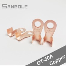Terminal OT-50A Splice Wire Dia Copper O shape Circular Naked Battery Cable Electrical Connector Open Lugs 50A (100PCS) 2024 - buy cheap