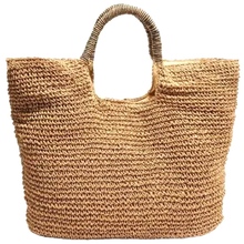 Bolsa de palha redonda feminina, bolsa rattan da moda de verão, bolsa de praia, transversal, feminina 2024 - compre barato