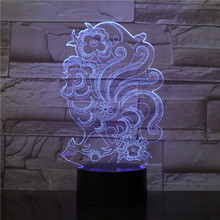 Декор для гостиной цветная Роза Ваза в горшке 3D ночные светильники Светодиодная настольная лампа прикроватная лампа для сна освещение Luminaria Usb подарки 2460 2024 - купить недорого
