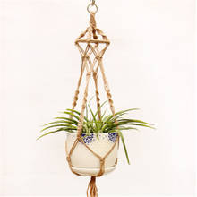 Hand Knitting Natural Cordage Plant Hanger Basket Flower Pot Hanging Rope Holder String Wall Home Garden Balcony Decor 2024 - buy cheap