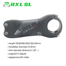 RXL SL-potencia de carbono 3K para bicicleta de montaña, mate, 31,8mm, 6/17 grados, negro, 70/80/90/100/110/120/130, potencia de carbono s 2024 - compra barato