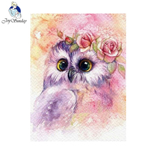 JoySunday Diamond Painting Owl Full Square Diamond Embroidery Cartoon Pictures Of Rhinestones Diamond Mosaic Home Decoration 2024 - buy cheap