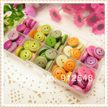 15mm Wood Buttons 5 Color Mix Total 50 Pcs Children's Clothes Button DIY Sewing Quilting Scrapbooking Patch Needlework 2024 - buy cheap