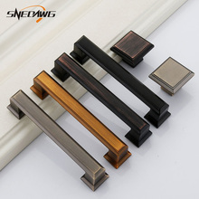 Furniture Handle Cabinet Knobs and Handles Zinc Alloy 96/128/192mm Hole Pitch Cupboard Kitchen Furniture Door Handles 2024 - buy cheap