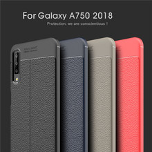 Funda de cuero para Samsung Galaxy A7 2018 A750F, carcasa de silicona mate para Samsung Galaxy A7 2018 A750, cubierta de fibra de carbono parachoques 2024 - compra barato