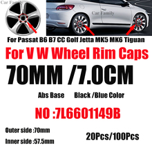 20pcs 100pcs Dustproof Car Wheel Center Hub Caps 70mm For Passat B6 B7 CC Golf MK5 MK6 Tiguan Auto Rims Centre Covers Badge 2024 - buy cheap