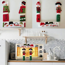 Рождество холодильник дверные ручки Чехлы для мангала кухонная техника защитные перчатки 2024 - купить недорого