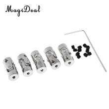 MagiDeal 5pcs 2x2mm Silver Model Boat Car Shaft Coupler Motor Connector Universal Joint Coupling 2024 - buy cheap