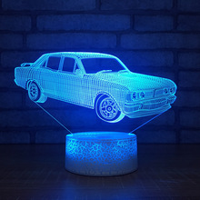 Luzes noturnas criativas em forma de carro, presente personalizado para aniversário de crianças, lâmpadas de cabeceira em desenho animado 2024 - compre barato