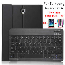 With Pencil Holder Case for Samsung Galaxy Tab A A2 10.5 2018 T590 T595 SM-T590 Removable Bluetooth Keyboard Leather Cover Funda 2024 - buy cheap