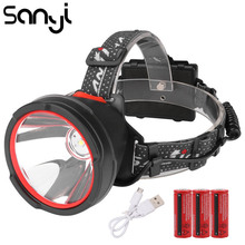 SANYI LED Headlamp for Charging your phone Super Bright Flashlight Head Lighting USB Rechargeable 3*18650 Battery Headlight 2024 - buy cheap