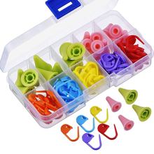 60 Pieces Knitting Crochet Locking Stitch Markers Mix Color and 20 Pieces 2 Sizes Knitting Needles Point Protectors/ Stoppers 2024 - buy cheap