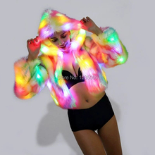 Disfraz colorido luminoso Led para mujer, ropa para discoteca, Navidad, baile, escenario 2024 - compra barato
