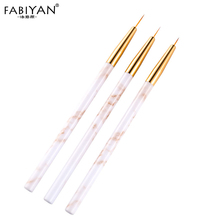 Marble Pattern 7/9/11mm Nail Art Thin Liner Manicure Tools Drawing Painting Flower Brushes Pen UV Gel Stripes Lines Decoration 2024 - buy cheap