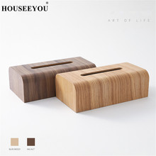 Japanese Style Wooden Tissue Box Household Paper Table Creative Desktop Storage Boxes Simple Fashion Living Room Napkin Case 2024 - buy cheap