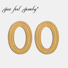 JUST FEEL-pendientes redondos bohemios para mujer, Color dorado geométrico, Punk, Vintage, indio, de lujo, joyería 2024 - compra barato