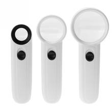 1 Set Handheld Magnifying Glass 5X/15X/40X Handheld LED Lighting ABS Plastic Case Magnifying Glass Magnifier 2024 - buy cheap