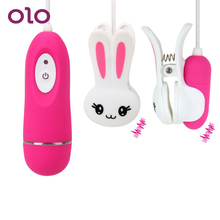 OLO G spot Clitoris Clip Vibrator Nipple Clip Clitoral Stimulation Sex Toys for Women Breast Massage 10 Speeds 2024 - buy cheap