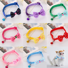 Puppy Necktie Cute Adjustable Bowknot Fashion Nylon 1pc New Bell Candy Color Kitten Likesome Dog Cat Pet Bow Tie Collar 2024 - buy cheap