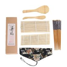 Juego de 7 Uds de Sushi, tapete rodante para hacer Sushi, platos Nigiri, cuchara de arroz, palitos de bambú para hacer tu propio regalo para principiantes 2024 - compra barato