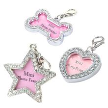 Mini Bonito Pingente DIY Rhinestone Filhote de Cachorro Animais De Estimação ID Tag Nome Endereço Cartão Anti-Perdidos Animais de Estimação Colar Com O material De liga De Zinco 2024 - compre barato