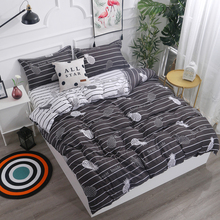 White Black Pineapple 4Pcs Bedding Set Twin Queen King Size Kids Boys Teens Stripe Duvet Cover Bed Sheets Pillowcases Bed Linen 2024 - buy cheap