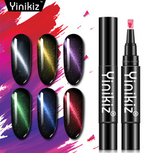 Yinikiz 3D Magnet Cat Eyes Top Coat Gel UV LED Nail Art Polish Pen Soak Off Primer Gel Lacquer Acryl Gel Nail Varnish Pen 2024 - buy cheap