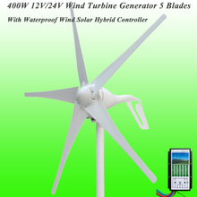 2021 Hot Selling Home Using 400W 12V/24V Permanent Magnet Wind Turbine Generator With Waterproof Wind Solar Hybrid Controller 2024 - buy cheap
