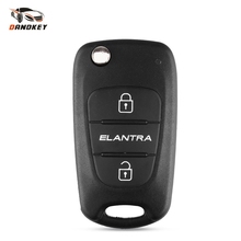Carcasa de llave abatible plegable Dandkey de repuesto de 3 botones compatible con Hyundai Elantra llave de entrada sin llave Fob llave de coche en blanco 2024 - compra barato