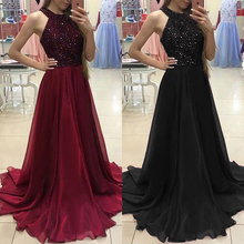 Vestido longo sem mangas, para mulheres, casamento, damas de honra, frente única, formal, festa, baile, formatura, liquidação 2024 - compre barato