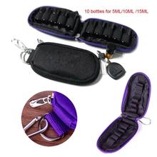 Estuche para botellas con 10 ranuras, protector para rodillos de 5/10/15ML, frasco para aceites esenciales, bolsa de almacenamiento, organizador de viaje, caja de maquillaje 2024 - compra barato