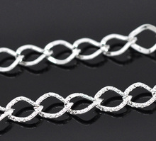 DoreenBeads 10M SP Textured Link-Opened Curb Chain Findings 9x7mm (B13522) yiwu 2024 - buy cheap