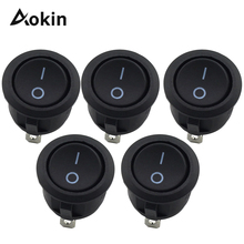 10pcs Small Round Black 2-pin 2-files 3a/250v 6a/125v Rocker Switch Seesaw Power Switch 2024 - buy cheap