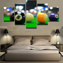 Abstract Painting 5 Panel Color Billiards Poster Canvas Print Painting For Living Wall Art Home Decor HD Picture Modern Artwork 2024 - buy cheap